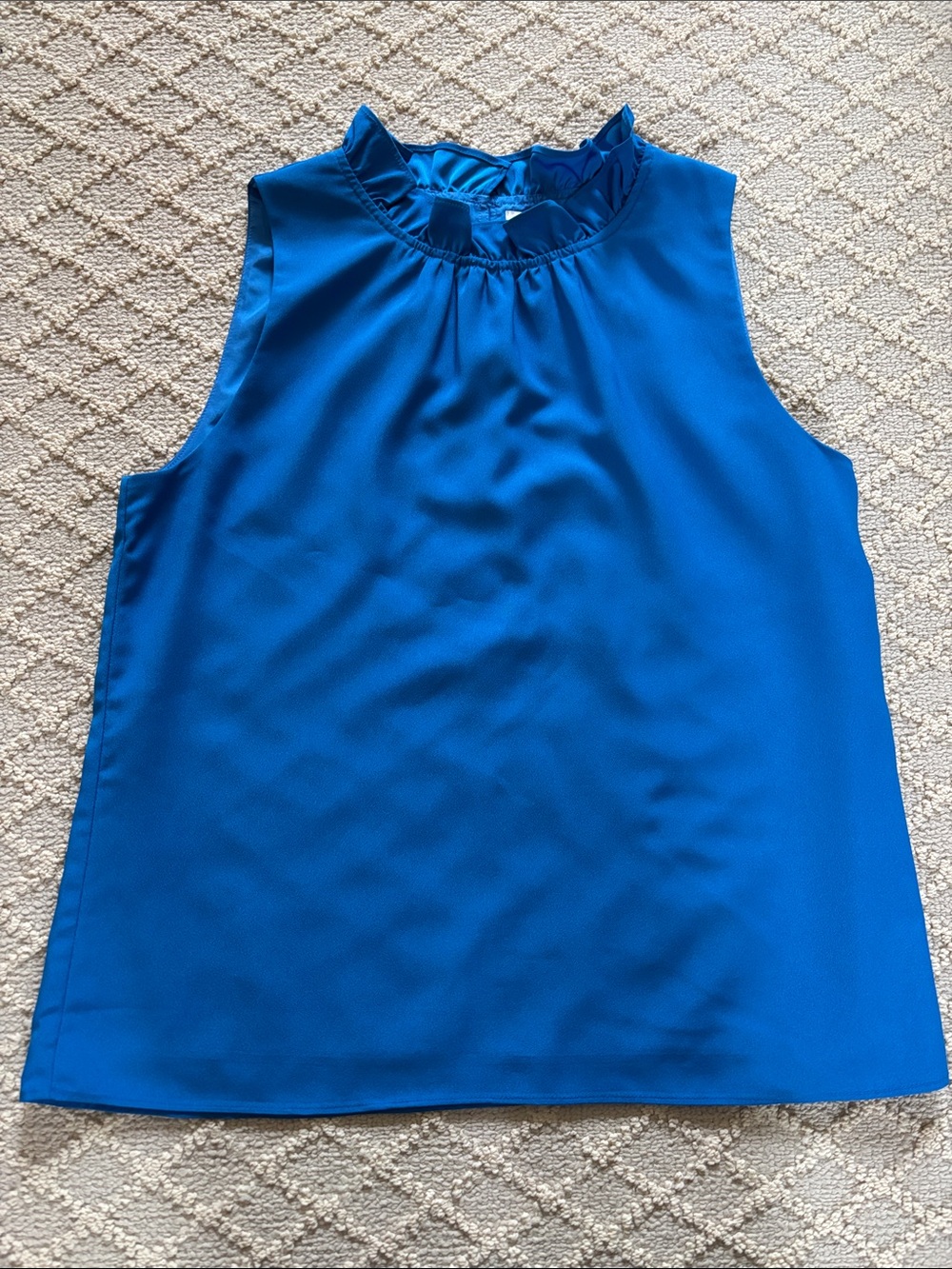 J. Crew Sleeveless Ruffle Neck Sleeveless Top